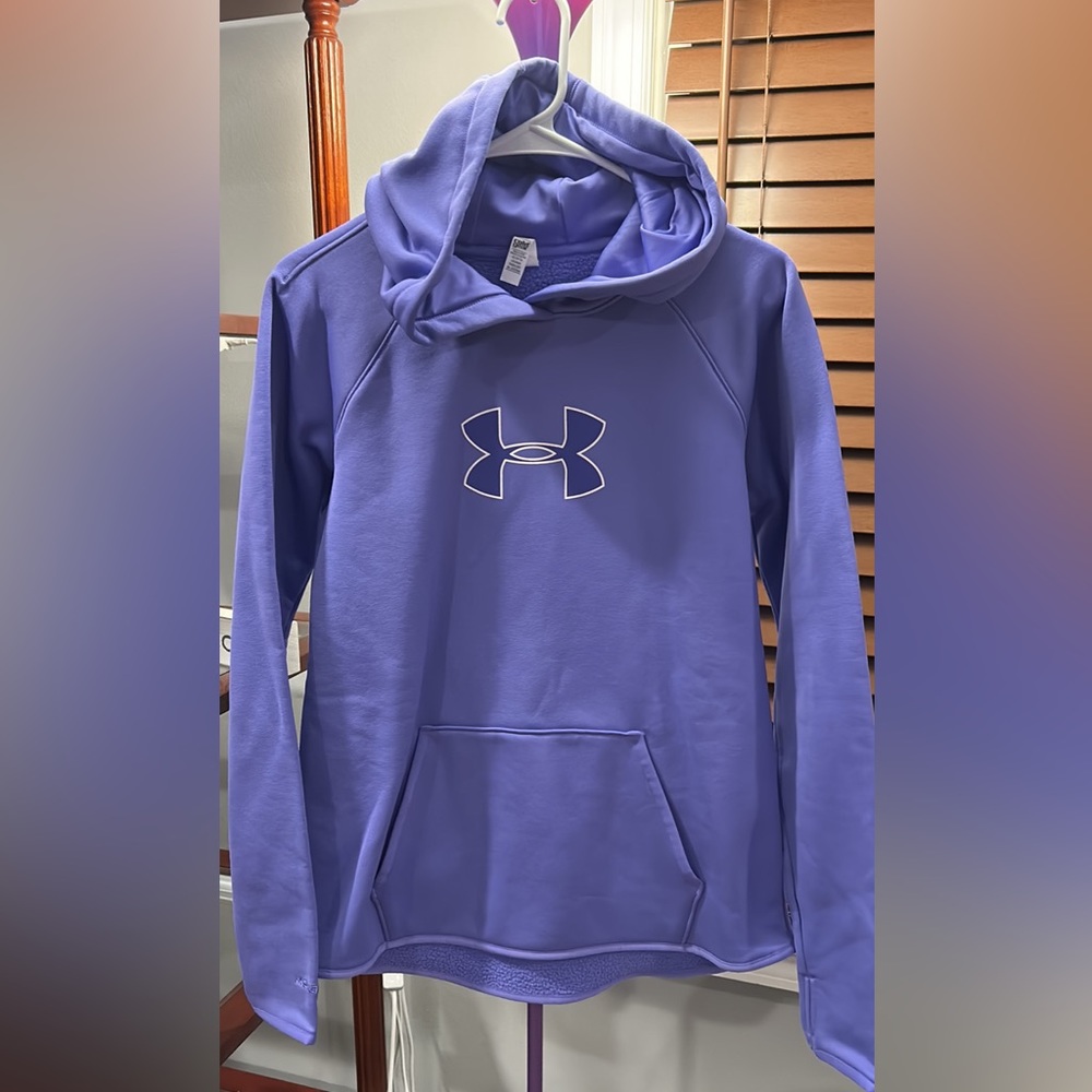 Under Armor Hoodie, purple with soft lining inside.